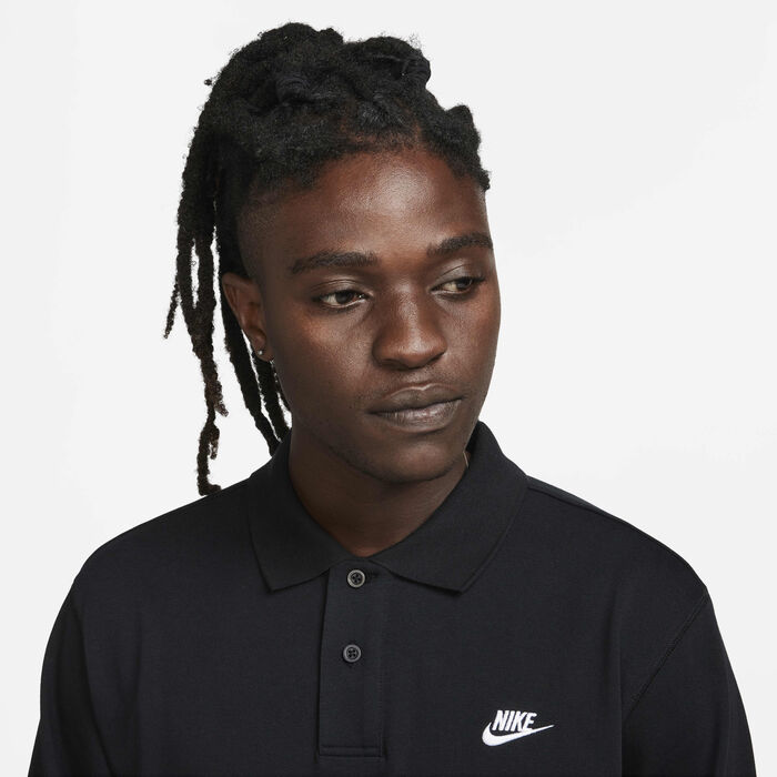 Nike Men's Club Long-Sleeve Polo Shirt Black Nike Men's Club Long-Sleeve Polo Shirt Black image number 2