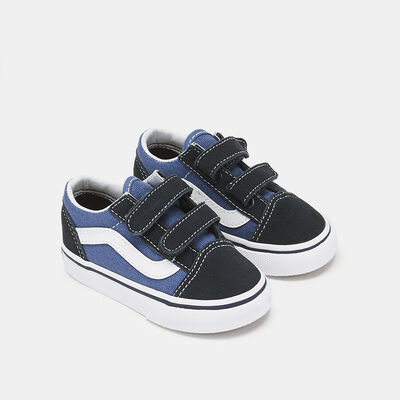 Vans Kids' Old Skool Unisex Velcro Shoes (Baby & Toddler) Blue