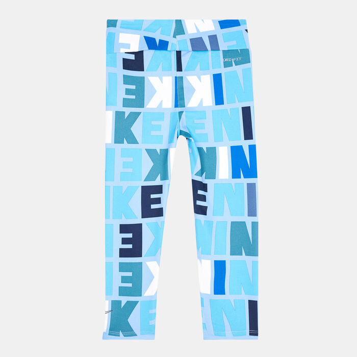 Nike Kids' Block Print Printed Leggings (Baby & Toddler) Blue Nike Kids' Block Print Printed Leggings (Baby & Toddler) Blue image number 1