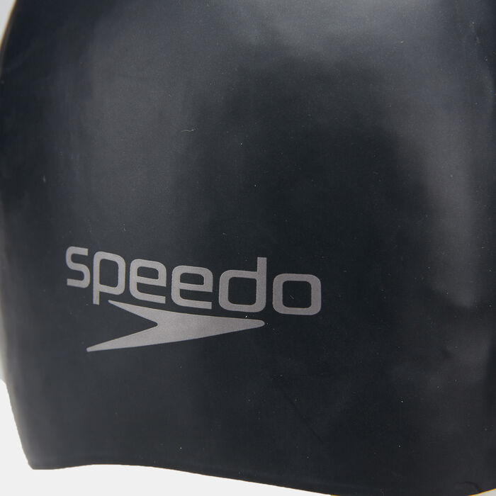 Speedo Plain Moulded Swimming Cap Black image number 2