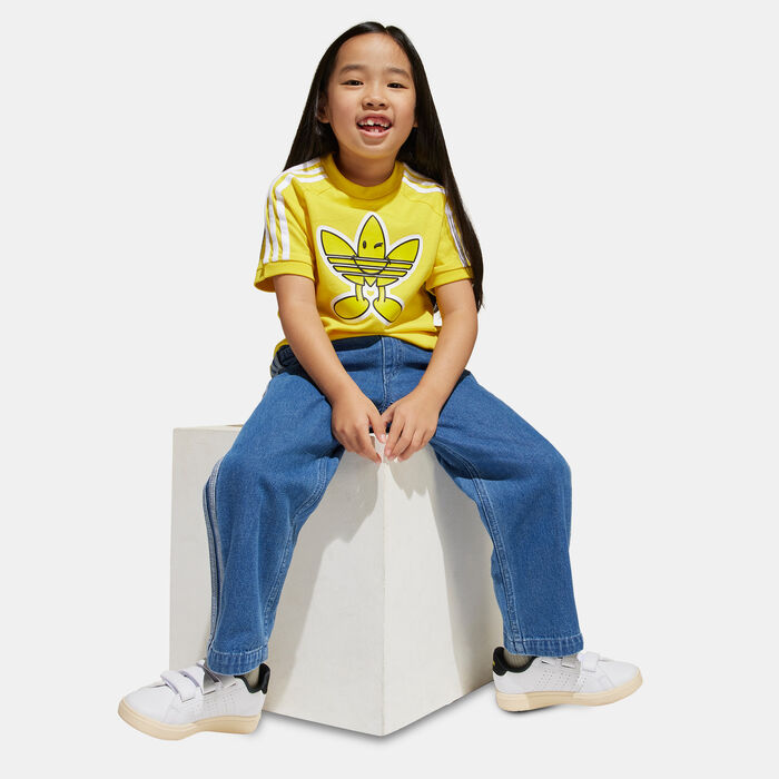 adidas Originals Kids' Smiley World T-Shirt yellow adidas Originals Kids' Smiley World T-Shirt yellow image number 2