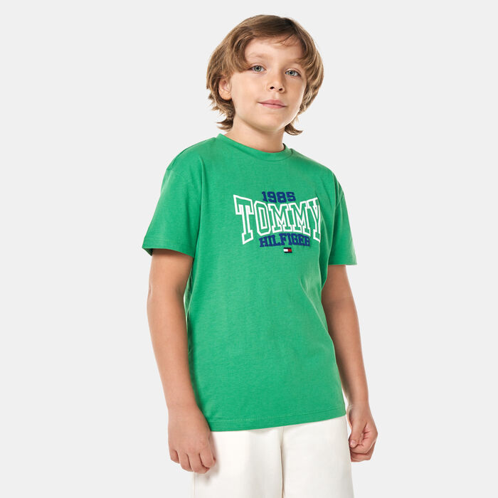 Tommy Hilfiger Kids' 1985 Collection Varsity Logo T-Shirt (Younger Kids) Blue Tommy Hilfiger Kids' 1985 Collection Varsity Logo T-Shirt (Younger Kids) Blue image number 0