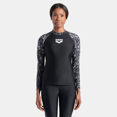 Arena Women's Modesty Long Sleeve Swimming Rashguard Black Arena Women's Modesty Long Sleeve Swimming Rashguard Black