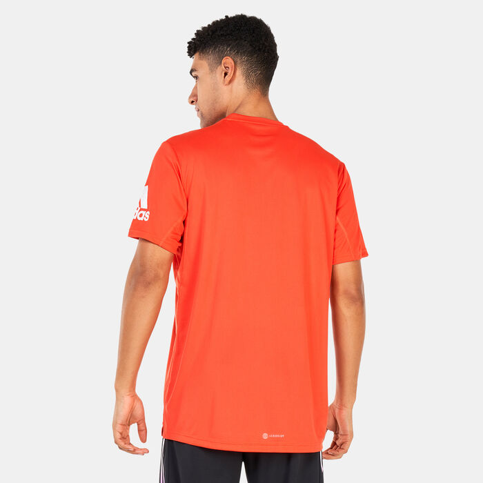 adidas Men's Run It T-Shirt Red adidas Men's Run It T-Shirt Red image number 1