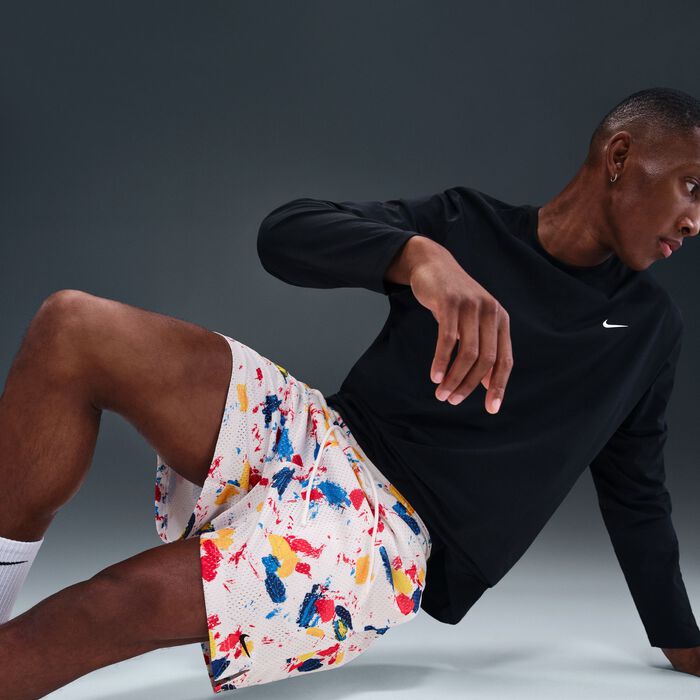 Nike Men's Dri-FIT Mesh Training Basketball Shorts White Nike Men's Dri-FIT Mesh Training Basketball Shorts White image number 8