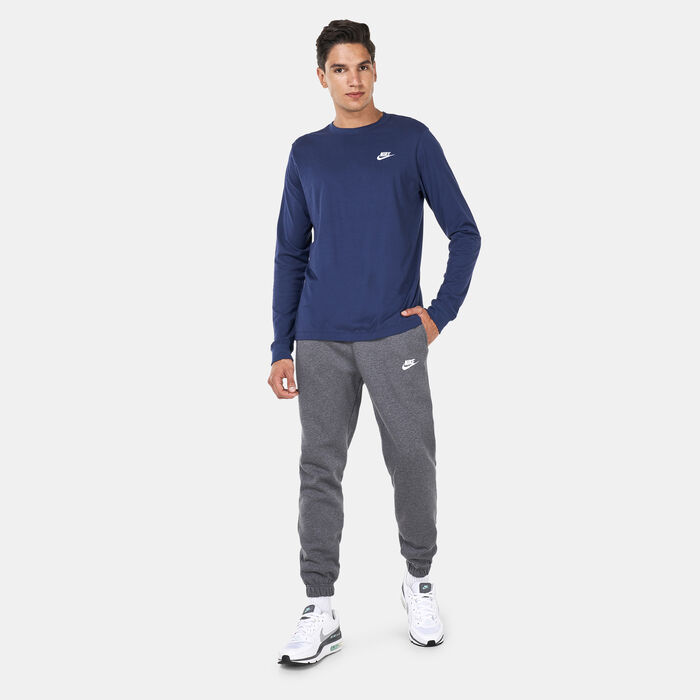 Nike Men's Sportswear Club Fleece Track Pants Grey Nike Men's Sportswear Club Fleece Track Pants Grey image number 2
