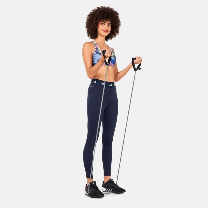 adidas Women's Techfit 7/8 Training Leggings Blue adidas Women's Techfit 7/8 Training Leggings Blue image number 2