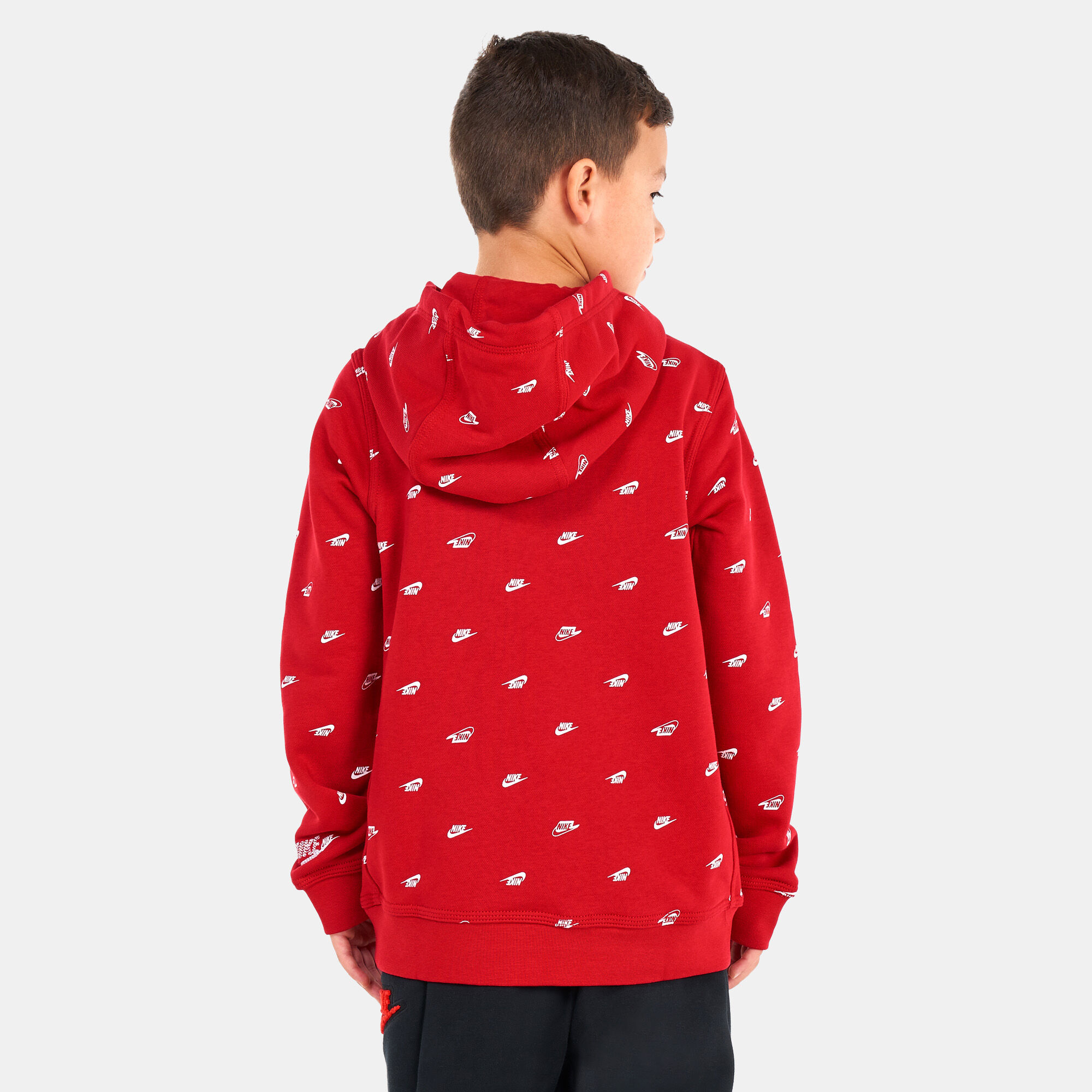Red nike check hoodie online