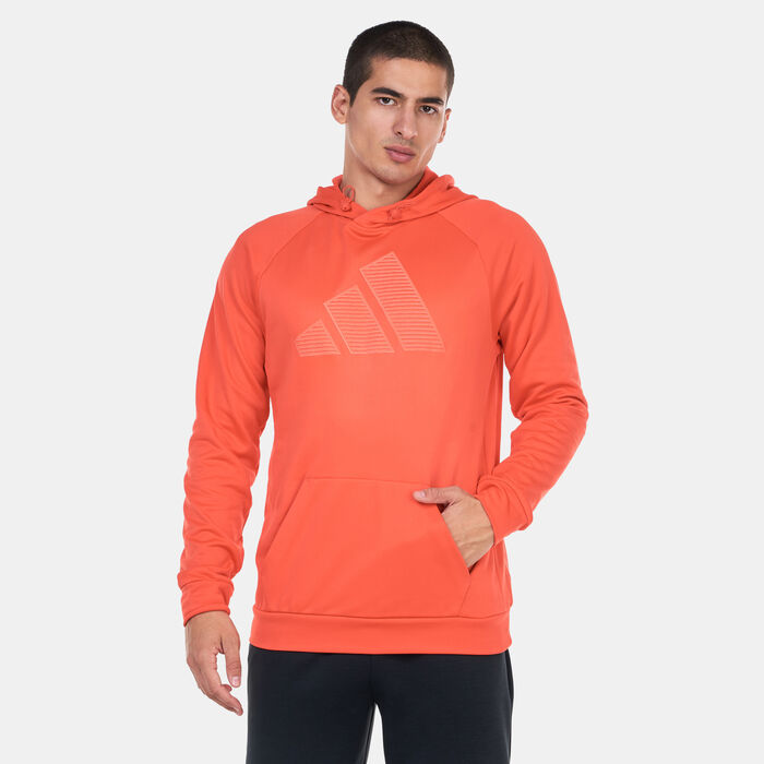 adidas Men's Game And Go Big Logo Training Hoodie Orange adidas Men's Game And Go Big Logo Training Hoodie Orange image number 1