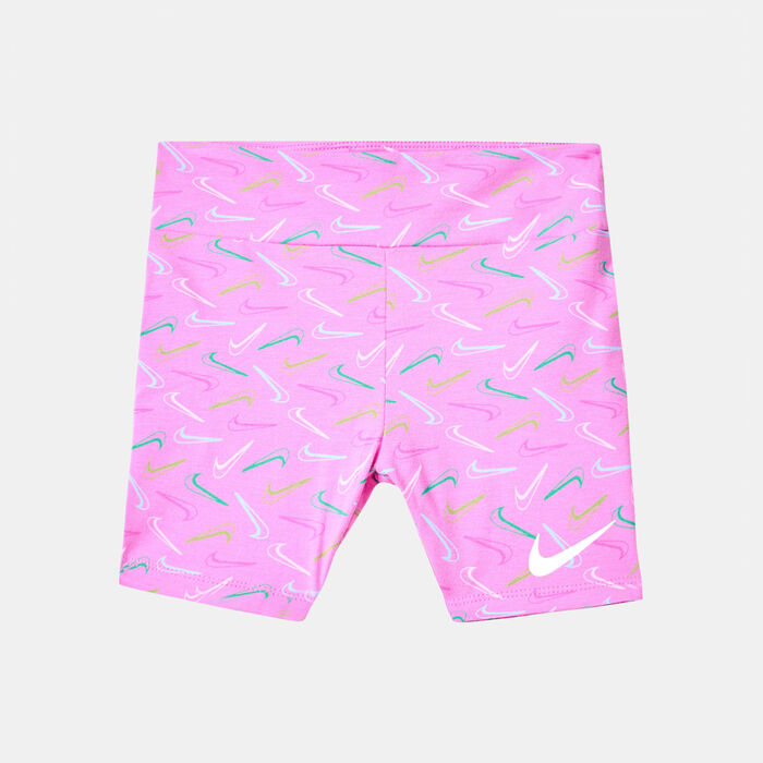 Nike Kids' Swoosh Logo Bike Shorts (Baby and Toddler) Pink image number 0