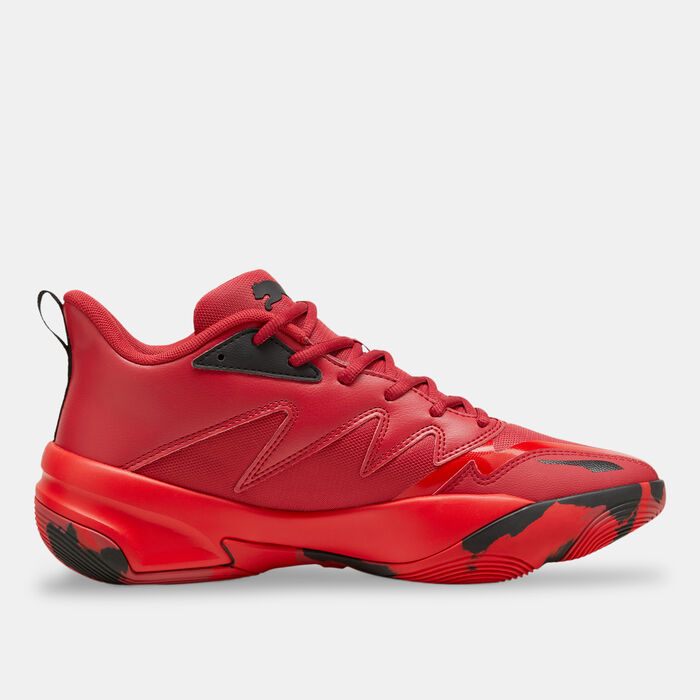 PUMA Men's Genetics Basketball Shoes Red PUMA Men's Genetics Basketball Shoes Red image number 2