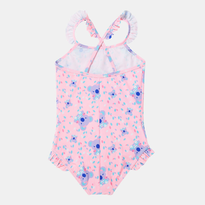 Speedo Kids' Koko Koala Allover Thinstrap Swimsuit Purple image number 1