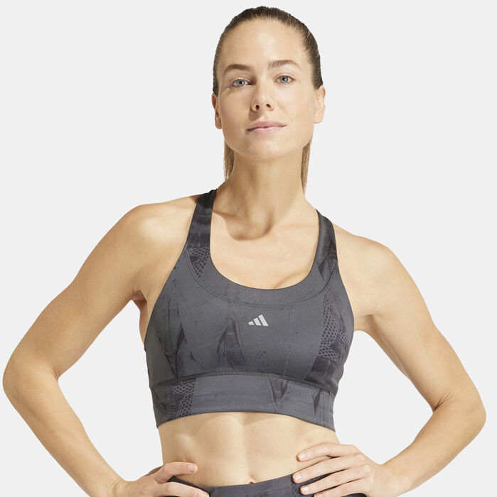 adidas Women's Run Pocket Medium-Support Training Sports Bra Black adidas Women's Run Pocket Medium-Support Training Sports Bra Black image number 0