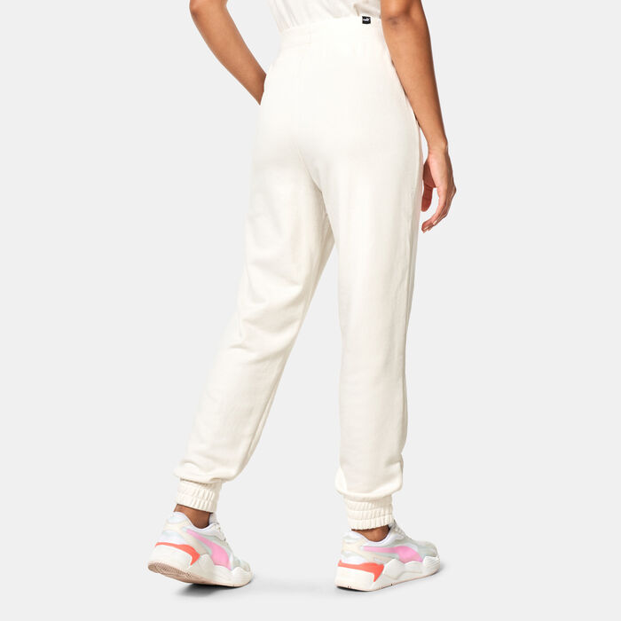 PUMA Women's Essentials+ Embroidery Sweatpants White image number 1