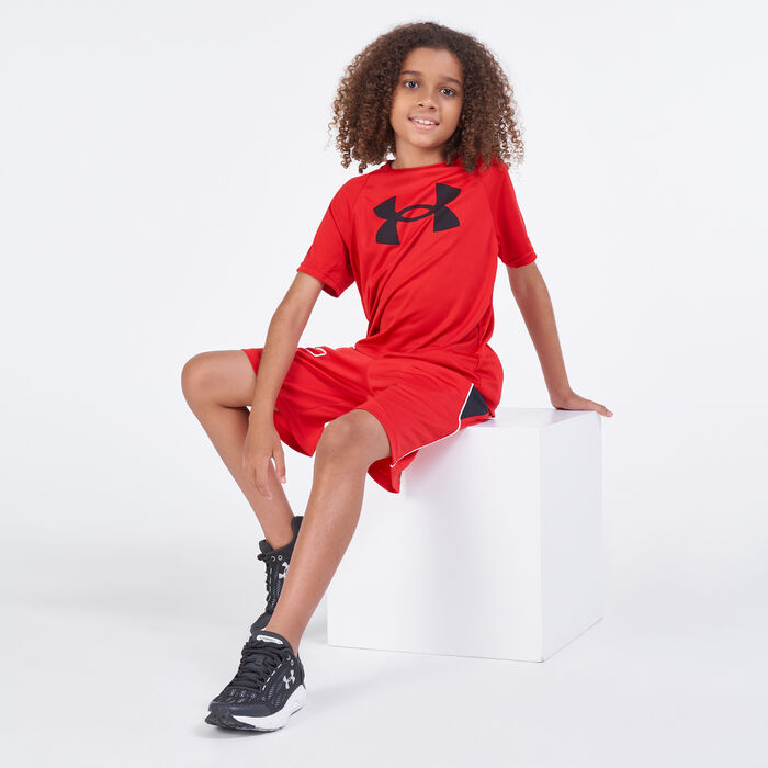Under Armour Kids' UA Tech Big Logo T-Shirt Red Under Armour Kids' UA Tech Big Logo T-Shirt Red image number 2
