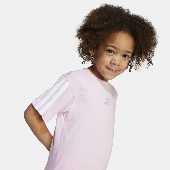 adidas Kids' Essentials T-Shirt And Shorts Set Pink image number 3