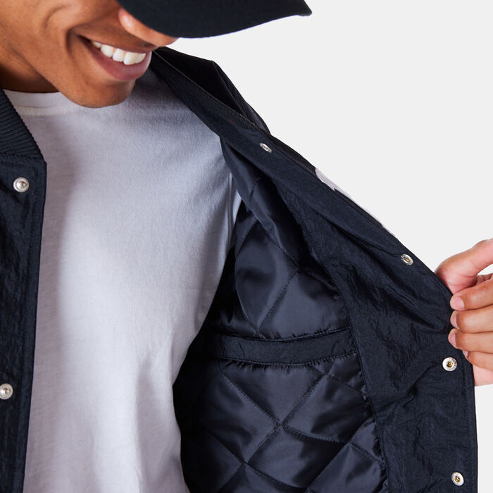 New Era Men's NBA Chicago Bulls Panel Bomber Jacket Black New Era Men's NBA Chicago Bulls Panel Bomber Jacket Black image number 6