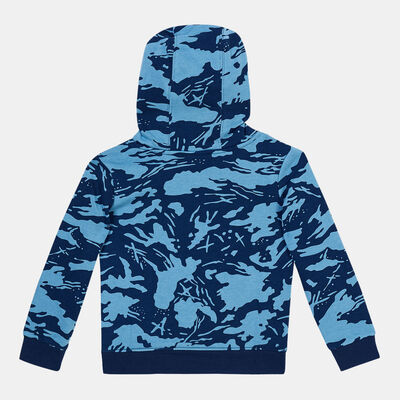 Nike Kids' Sportswear Club Camo Fleece Hoodie Blue