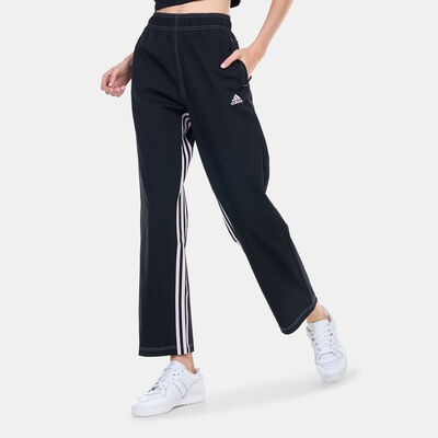 adidas Women's Dance 3-Stripes Wide-Leg Trousers Black
