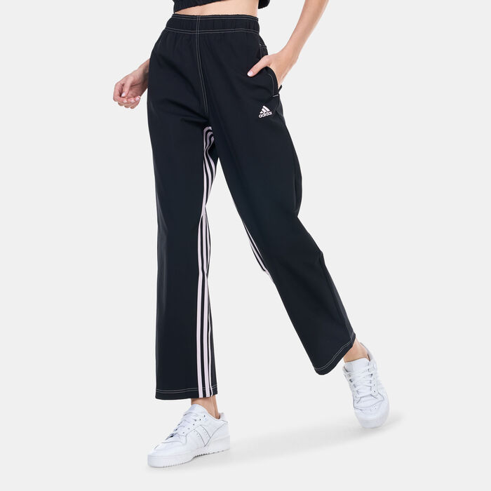 adidas Women's Dance 3-Stripes Wide-Leg Trousers Black image number 0
