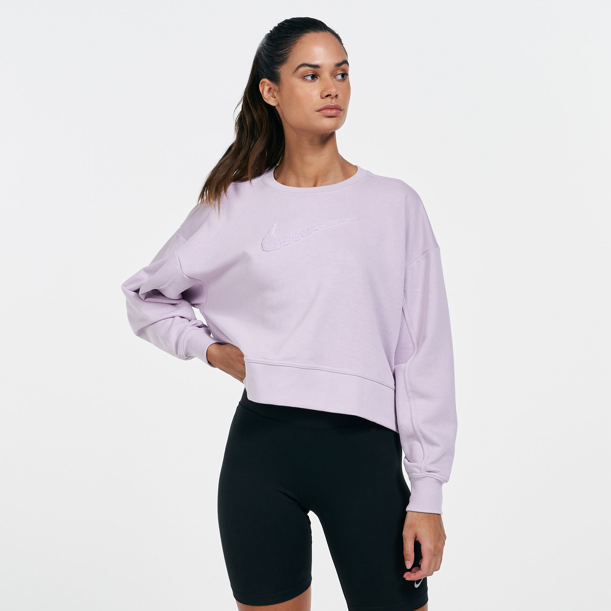 Nike dry crew neck crop sweatshirt ladies new arrivals