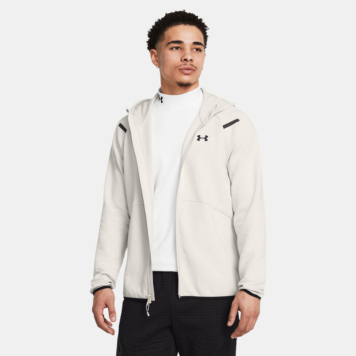 Under Armour Men's Unstoppable Fleece Full-Zip Hoodie White Under Armour Men's Unstoppable Fleece Full-Zip Hoodie White image number 0