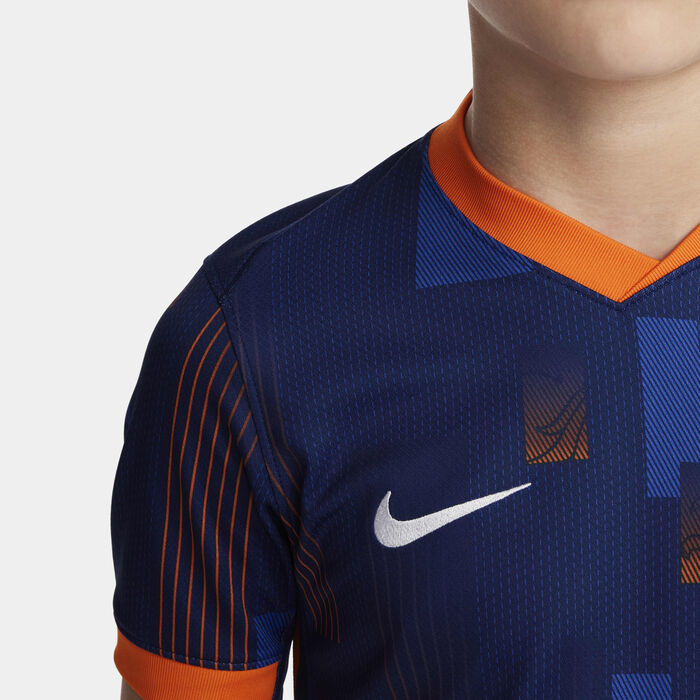 Nike Kids' Men's Team Netherlands 2024/25 Stadium Away Dri-FIT Football Replica Shirt Blue Nike Kids' Men's Team Netherlands 2024/25 Stadium Away Dri-FIT Football Replica Shirt Blue image number 4