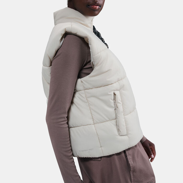 Nike Women's Sportswear Classic Therma-FIT Puffer Vest White Nike Women's Sportswear Classic Therma-FIT Puffer Vest White image number 4