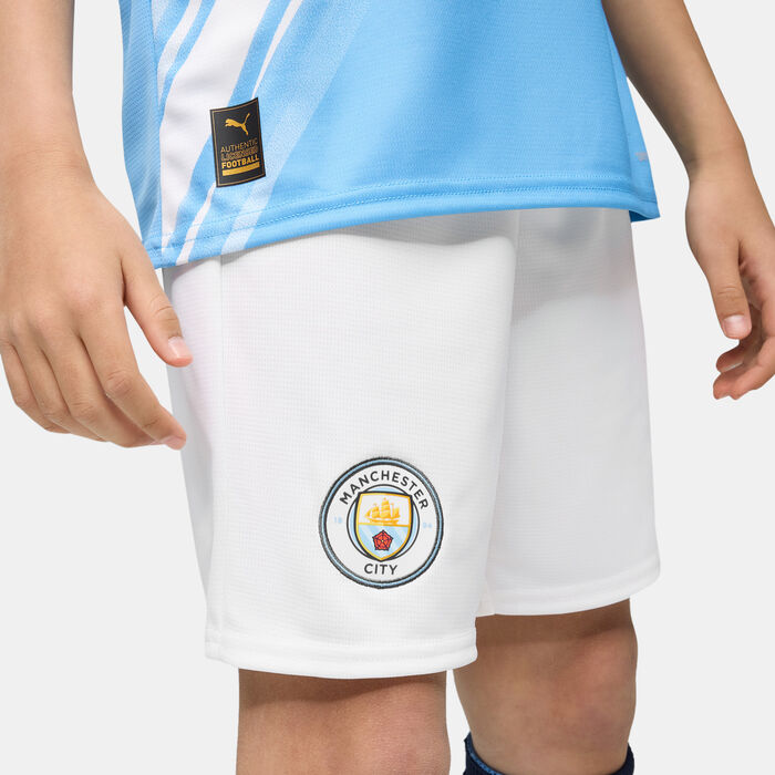 PUMA Kids' Manchester City 25/26 Home Replica Football Shorts Blue PUMA Kids' Manchester City 25/26 Home Replica Football Shorts Blue image number 3