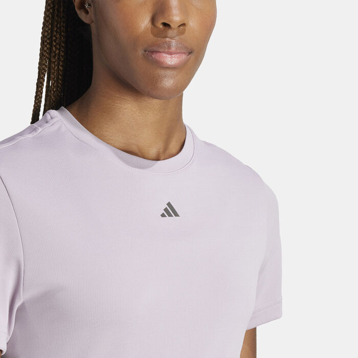 adidas Women's Designed for Training HEAT.RDY HIIT T-Shirt Purple adidas Women's Designed for Training HEAT.RDY HIIT T-Shirt Purple image number 3