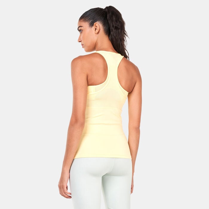 adidas Women's Techfit Racerback Training Top yellow adidas Women's Techfit Racerback Training Top yellow image number 1