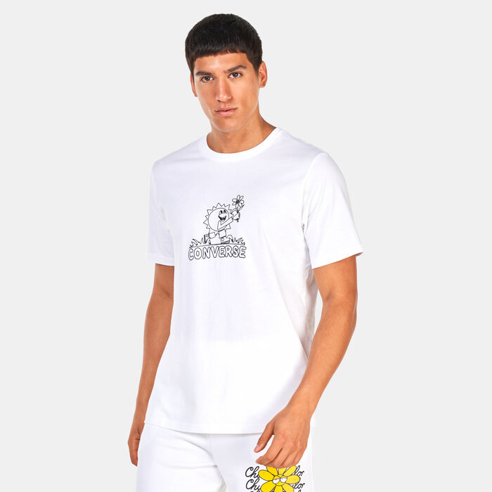 Converse Men's Hand Drawn Sun T-Shirt White Converse Men's Hand Drawn Sun T-Shirt White image number 0