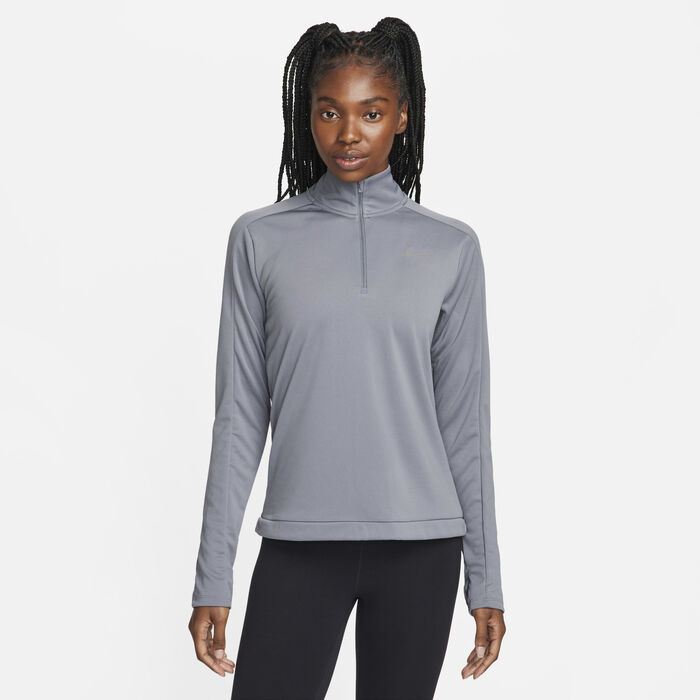 Nike Women's Dri-FIT Pacer 1/4-Zip Sweatshirt Grey Nike Women's Dri-FIT Pacer 1/4-Zip Sweatshirt Grey image number 0