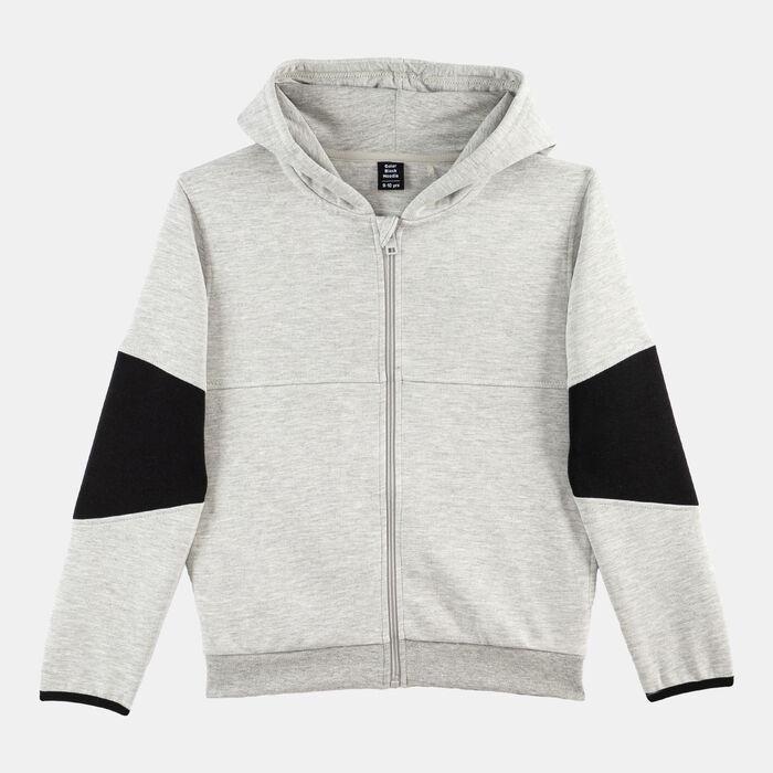 Sun and Sand Sports Kids' Colourblock Zipper Hoodie Grey Sun and Sand Sports Kids' Colourblock Zipper Hoodie Grey image number 0