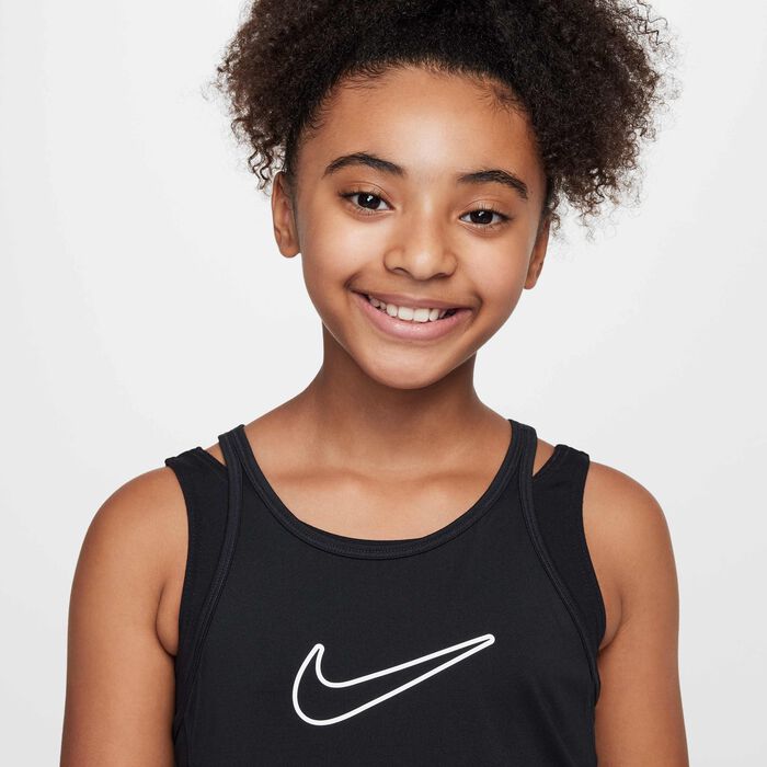 Nike Kids' One Classic Dri-FIT Tank Top Black Nike Kids' One Classic Dri-FIT Tank Top Black image number 2