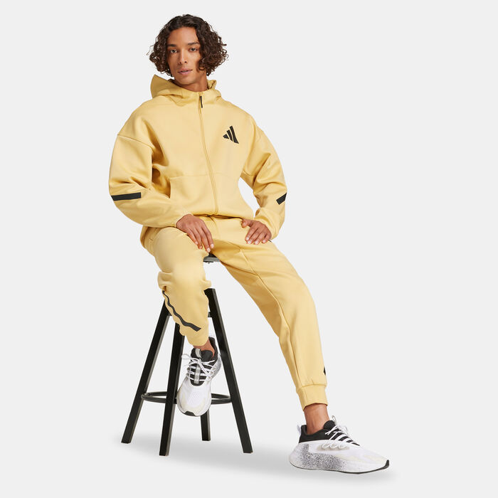 adidas Men's Z.N.E. Full-Zip Hoodie yellow image number 2