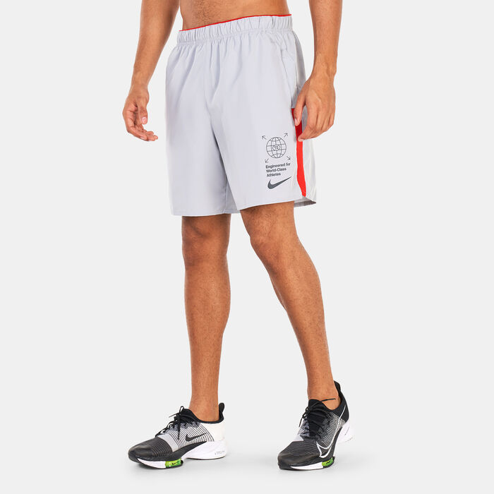 Nike Men's Dri-FIT Challenger 9-Inch Unlined Graphic Shorts Grey Nike Men's Dri-FIT Challenger 9-Inch Unlined Graphic Shorts Grey image number 0