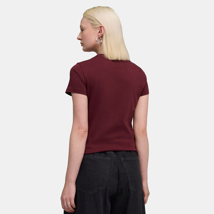 PUMA Women's Essentials Metallic T-Shirt Red image number 1