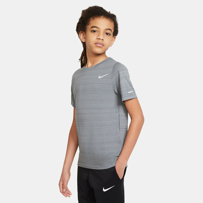 Nike Kids' Miler Run Division T-Shirt (Older Kids) Grey Nike Kids' Miler Run Division T-Shirt (Older Kids) Grey image number 0