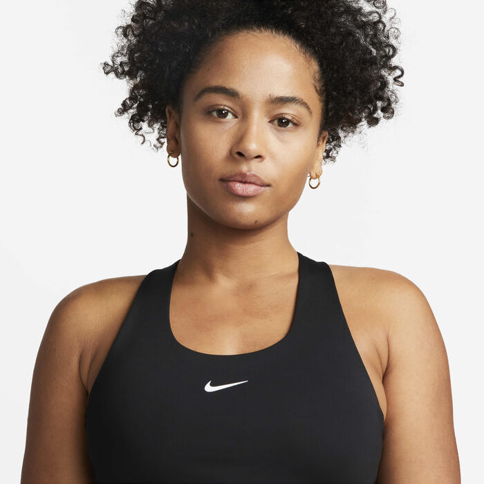 Nike Women's Swoosh Medium-support Padded Sports Bra Tank Black Nike Women's Swoosh Medium-support Padded Sports Bra Tank Black image number 2