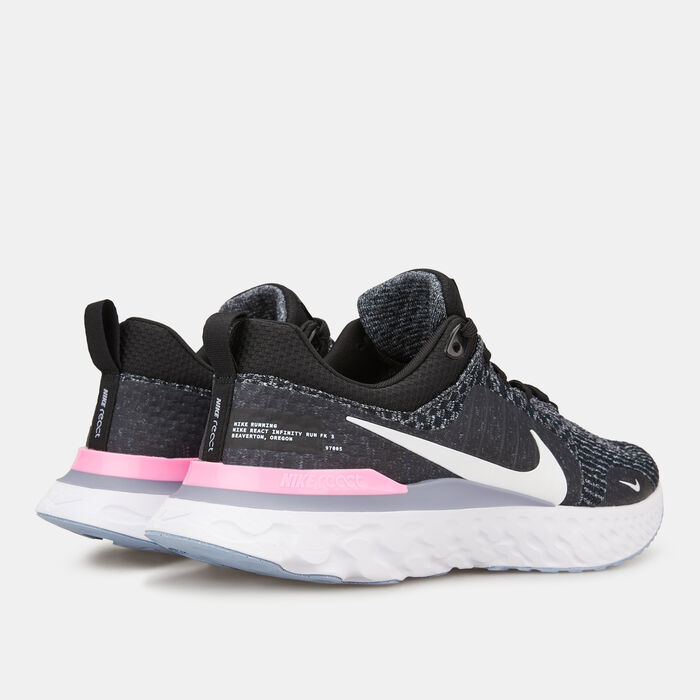 Nike Men's React Infinity 3 Road Running Shoe Black image number 3