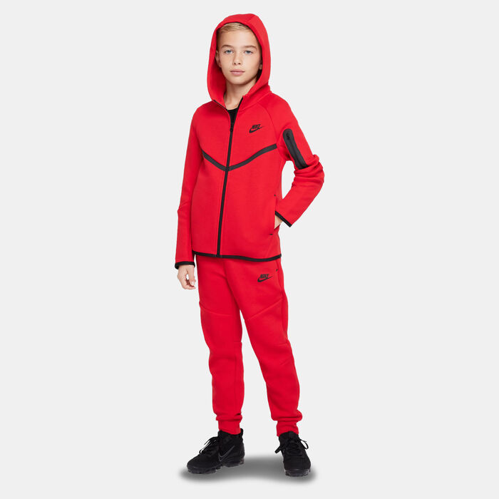 Nike Kids' Sportswear Tech Fleece Full-Zip Hoodie Red Nike Kids' Sportswear Tech Fleece Full-Zip Hoodie Red image number 2