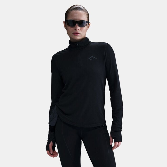Nike Women's Trail Dri-FIT Running Top Black Nike Women's Trail Dri-FIT Running Top Black image number 0