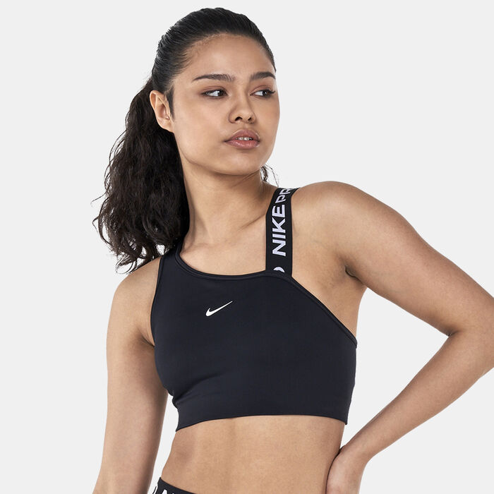 Nike Women's Pro Dri-FIT Swoosh Asymmetric Sports Bra White Nike Women's Pro Dri-FIT Swoosh Asymmetric Sports Bra White image number 0
