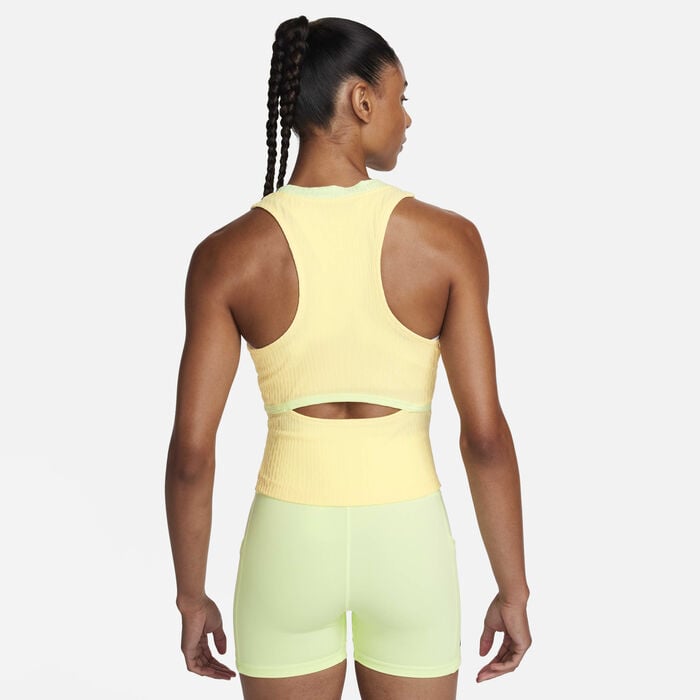 Nike Women's Court Slam Tank Top yellow Nike Women's Court Slam Tank Top yellow image number 1