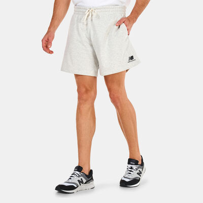 New Balance Men's Uni-ssentials French Terry Shorts White New Balance Men's Uni-ssentials French Terry Shorts White