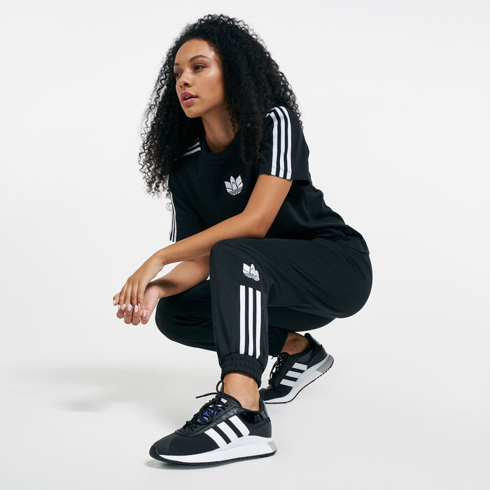 Buy adidas Originals Women's Adicolor 3D Trefoil Track Pants Black