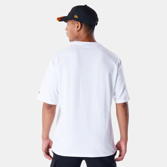 New Era Men's Flag Flame T-Shirt White New Era Men's Flag Flame T-Shirt White image number 1