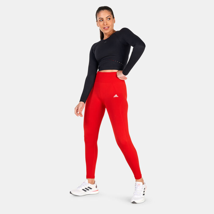adidas Women's AEROKNIT Long-Sleeve Top Black adidas Women's AEROKNIT Long-Sleeve Top Black image number 2
