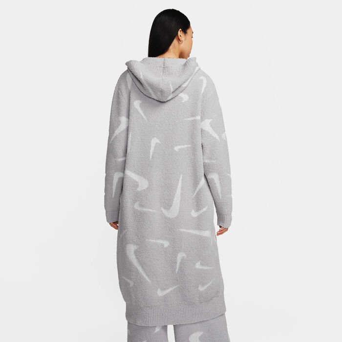 Nike Women's Sportswear Phoenix Cosy Bouclé Long Cardigan Grey Nike Women's Sportswear Phoenix Cosy Bouclé Long Cardigan Grey image number 1